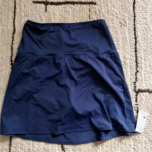 Land’s End Swim Skirt  Size 18 Navy Blue Comfort Waist Attached Brief NWT